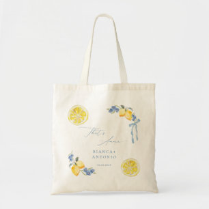 Bolsa Tote Limões de Laço Azul "That's Amore" Favor de Casame