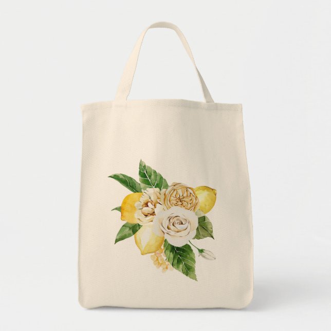 Bolsa Tote Limões e rosas (Frente)