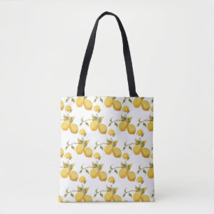 Bolsa Tote Limões frescos da Vintage: Design simples