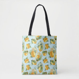 Bolsa Tote Limões Sai: Aquarela Impressão sem costura