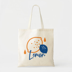 Bolsa Tote Limon Line Art minimalista - Fruta moderna de citr