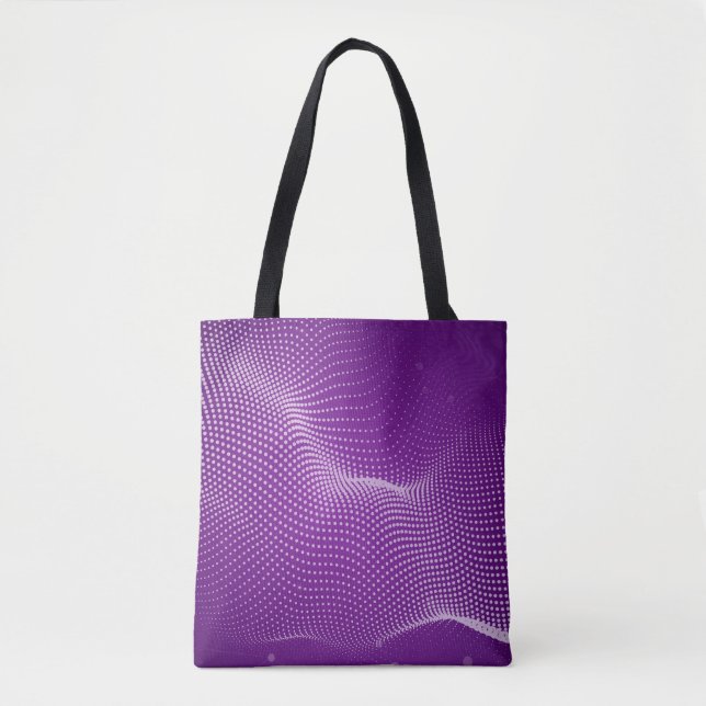 Bolsa Tote Linda abstrato roxa. Violet neutr (Frente)