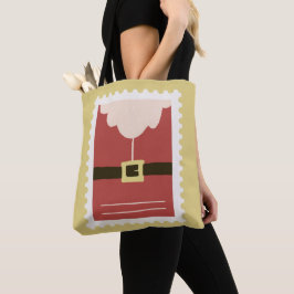 Bolsa Tote Linda aquarela Santa Claus Xmas Red Retro