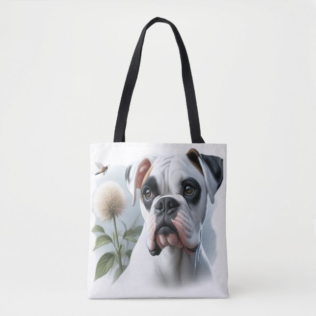 Bolsa Tote Linda Cachorro Branco em destaque na Nature (Frente)