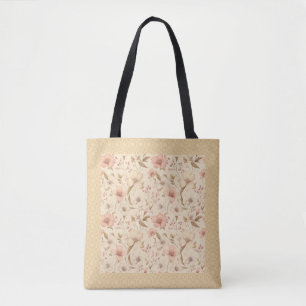 Bolsa Tote Linda cor de borboleta brilhante quente