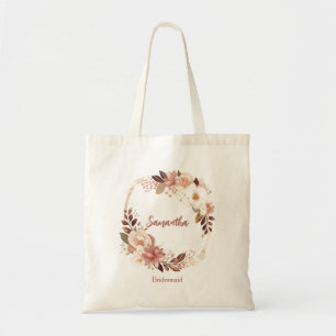 Bolsa Tote Linda Dama de Honor Floral
