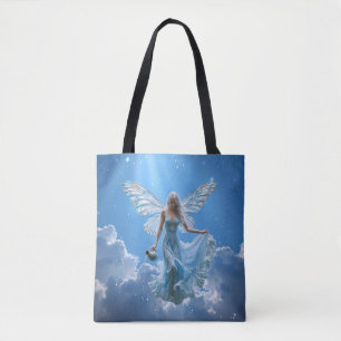 Bolsa Tote Linda Fada de Aquário nas Nuvens