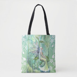 Bolsa Tote Linda Fada no Jardim Verde por Molly Harrison