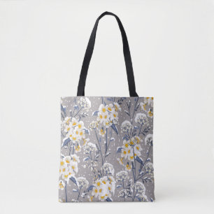 Bolsa Tote Linda flor de inverno florescendo no dilúvio da n