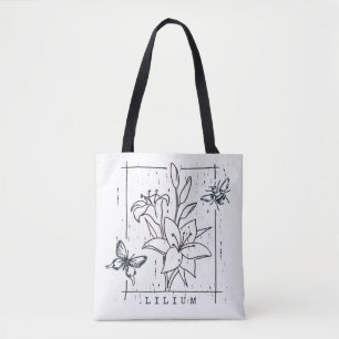 Bolsa Tote Linda Flores de Lily