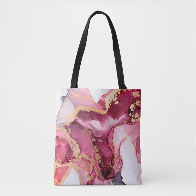 Bolsa Tote Linda formação oriental. Arte fluida, álcool  (Frente)