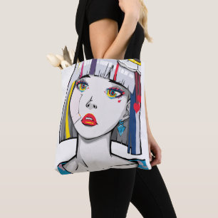 Bolsa Tote Linda Garota de Anime Quebrada