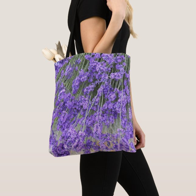 Bolsa Tote Linda Lavanda Blooms Floral (Close Up)