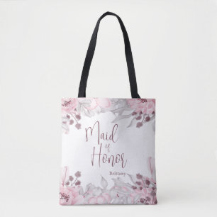 Bolsa Tote Linda Madrinha de casamento Floral Rosa de Água