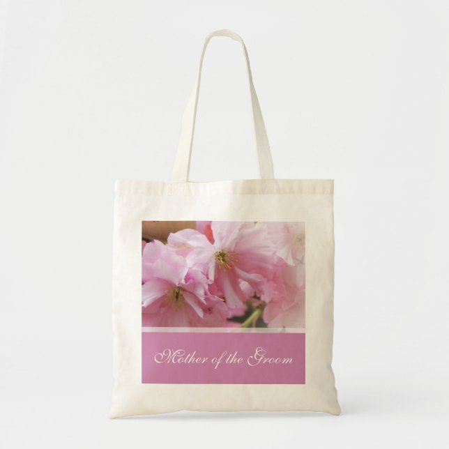 Bolsa Tote Linda mãe do casamento da primavera rosa (Frente)