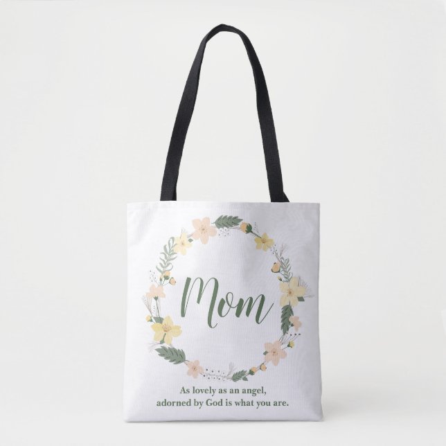 Bolsa Tote Linda Mãe Floral (Frente)