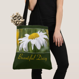 Bolsa Tote Linda Margarida Branca Flor