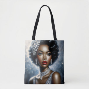Bolsa Tote Linda Mulher Negra Glamor Estética