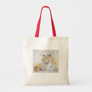 Bolsa Tote Linda pintura Bengala Tiger