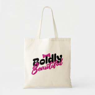 Bolsa Tote Linda Tipografia Rosa com Laço