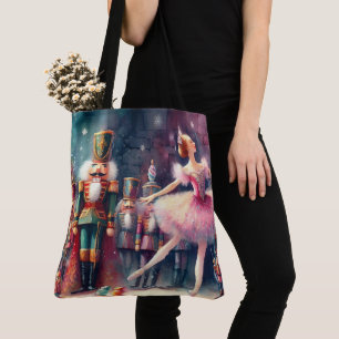 Bolsa Tote Linda Watercolor Nutcracker