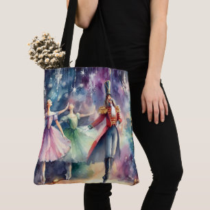 Bolsa Tote Linda Watercolor Nutcracker