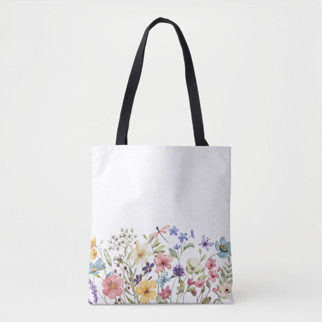 Bolsa Tote Lindas flores (Frente)