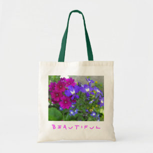 Bolsa Tote lindas flores coloridas