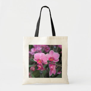 Bolsa Tote Lindas flores de orquídea rosa