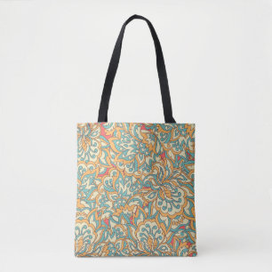 Bolsa Tote lindas flores, padrão perfeito. colheita floral