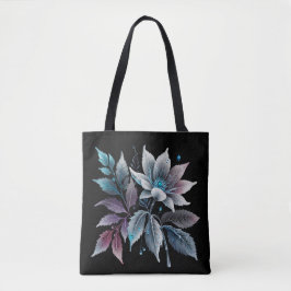 Bolsa Tote lindas folhas e flores