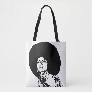 Bolsa Tote  lindas mulheres negras africanas enfrentam abstra