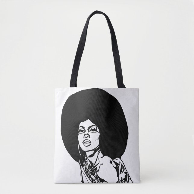 Bolsa Tote  lindas mulheres negras africanas enfrentam abstra (Frente)
