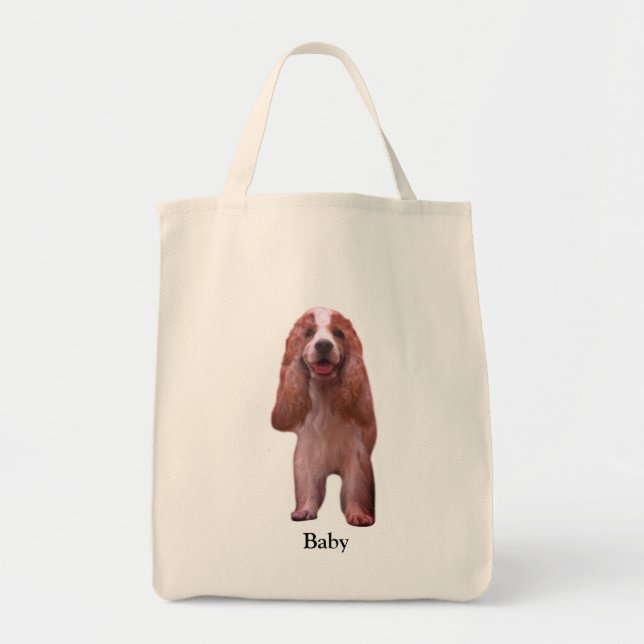 Bolsa Tote Lindo Cocker Spaniel Inglês (Frente)