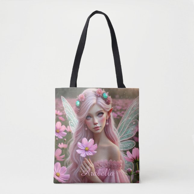 Bolsa Tote Lindo Fada de Outubro em Cosmos (Frente)