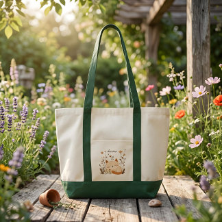 Bolsa Tote Lindo Gatinho Dormindo Floral Nome Personalizado