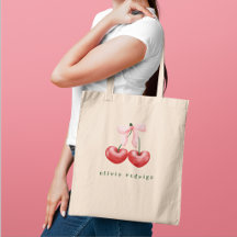 Lindo Laço de Coração de Cereja Vermelho e Rosa Fe