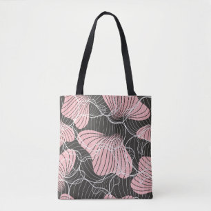 Bolsa Tote Lindo padrão abstrato ininterrupto colorido. Vers