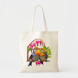 Bolsa Tote Lindo par de pássaros Robins de Pequim