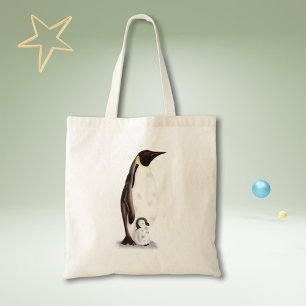 Bolsa Tote Lindo pinguim-imperador e compras de bebê