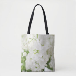 Bolsa Tote Lindos Blossomas Brancos Florais Por Ava
