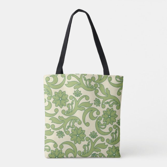 Bolsa Tote Lindos e elegantes pântanos florais (Verso)