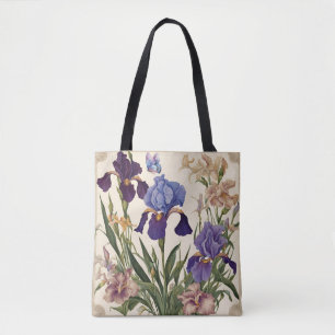 Bolsa Tote Lindos Iris Flower Blooms