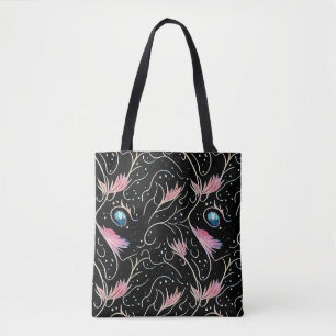 Bolsa Tote Lindos Padrões de Flores e Rochas