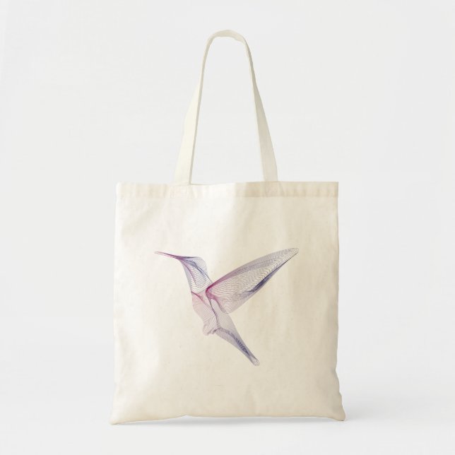Bolsa Tote Lineart do colibri (Frente)