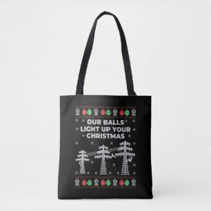 Bolsa Tote Lineman Natal Nossas Bolas Acendem