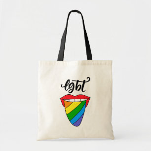 Bolsa Tote Língua arco-íris LGBT