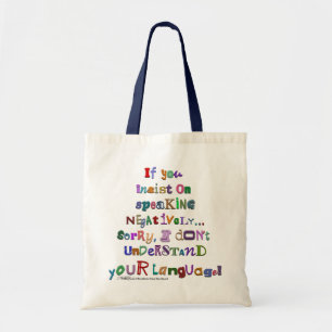 Bolsa Tote Língua negativa