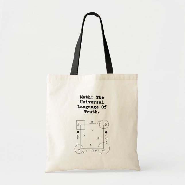 Bolsa Tote Linguagem Universal Matemática | Educador de Verda (Frente)