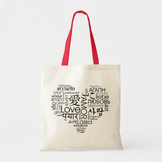 Bolsa Tote Línguas do coração do amor